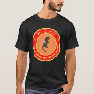Camiseta Cartel de la rata de astrología china
