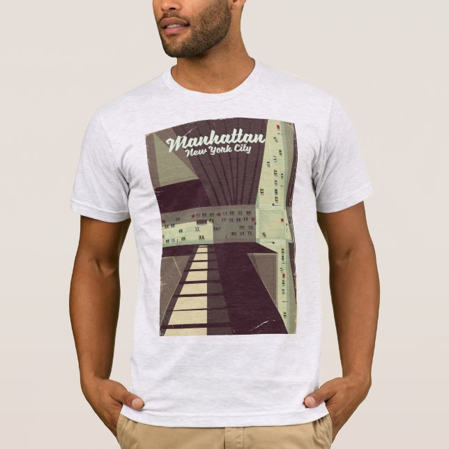 Camiseta Cartel de Manhattan New York City Travel. (Anverso)