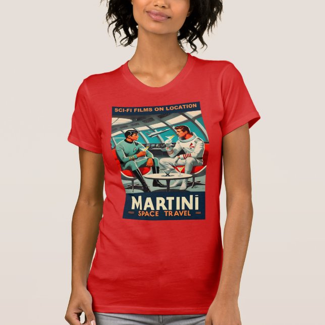 Camiseta Cartel de Martini Space Travel sobre películas de  (Anverso)
