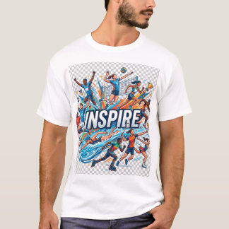 Camiseta Cartel de motivación deportiva INSPIRE - Pie de vo