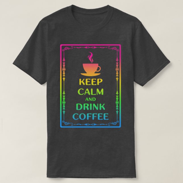 Camiseta Cartel de neón de la cafetería (Diseño del anverso)