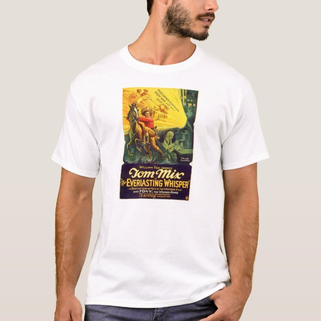 Camiseta Cartel de película occidental de Tom Mix 1925 (Anverso)