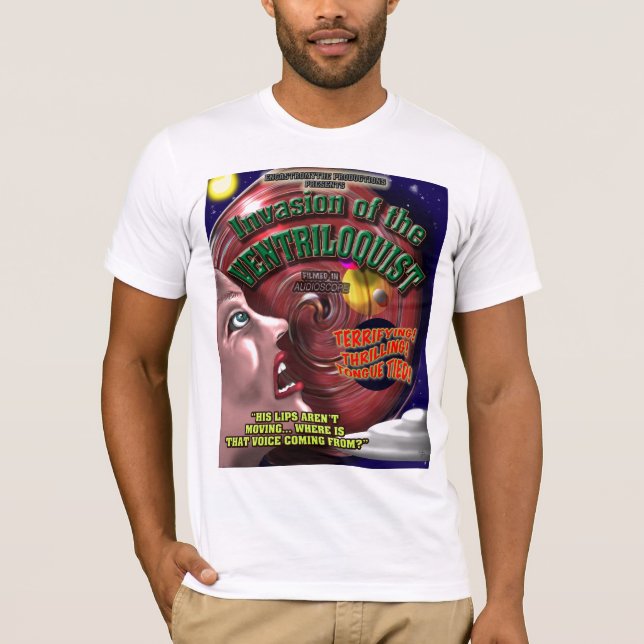 Camiseta Cartel de película retro de Sifi del ventrílocuo (Anverso)