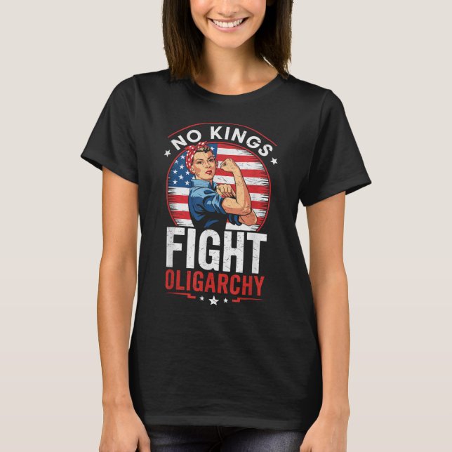 Camiseta Cartel de protesta contra la oligarquía Democracia (Anverso)