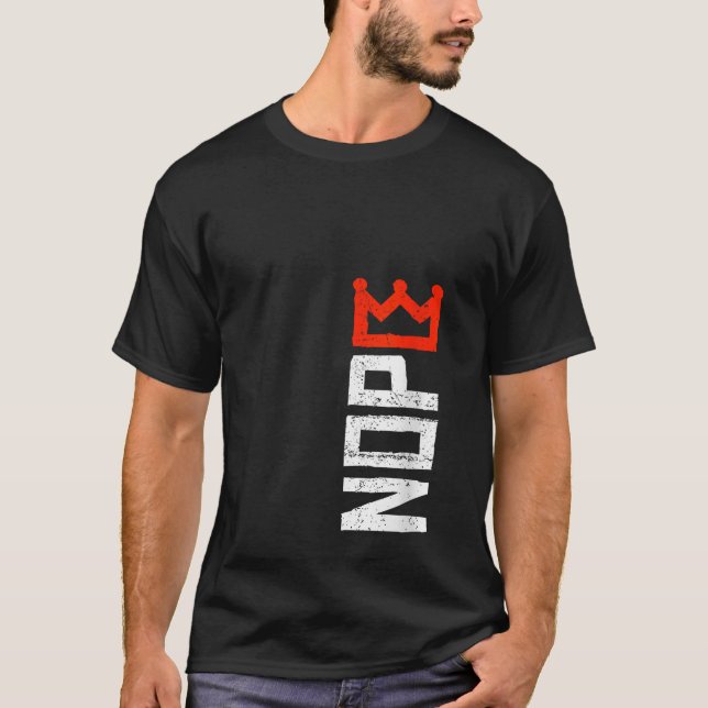 Camiseta Cartel de protesta sin reyes cuello en V vertical  (Anverso)