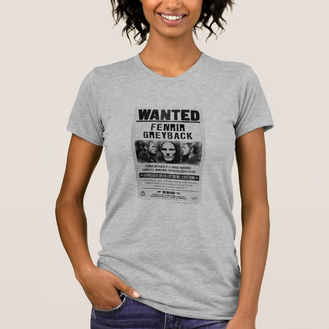 Camiseta Cartel de Se busca Fenrir Greyback (Anverso)