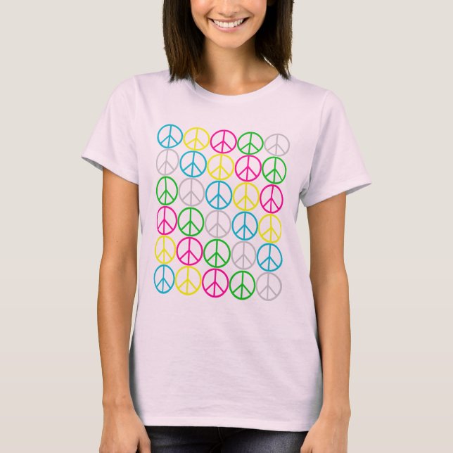 Camiseta Cartel de signo de paz (Anverso)