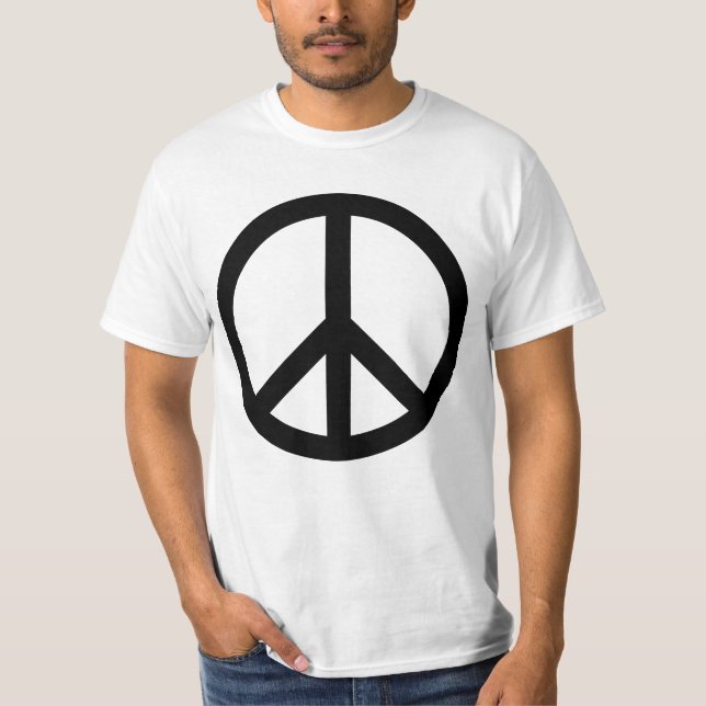Camiseta Cartel de signo de paz (Anverso)