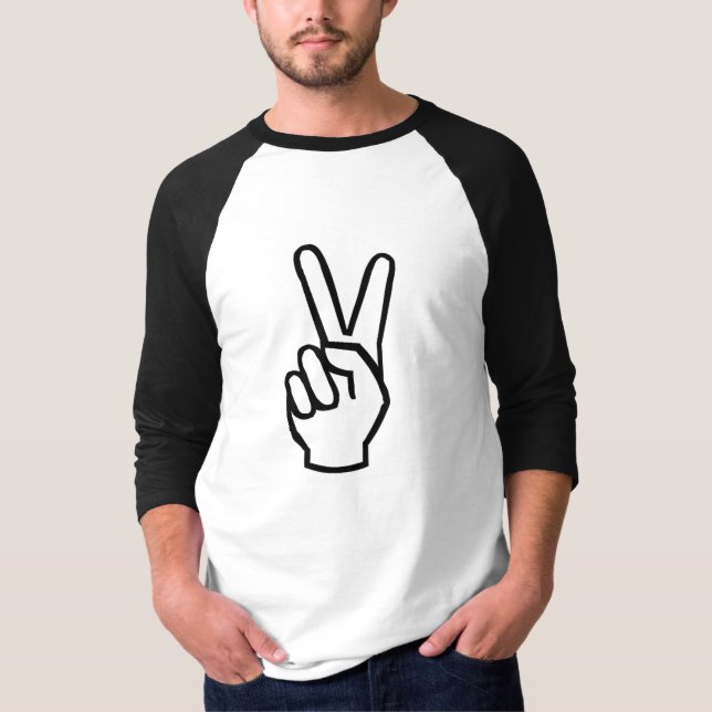 Camiseta Cartel de signo de paz (Anverso)
