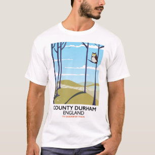 Camiseta Cartel de tren de County Durham, Inglaterra