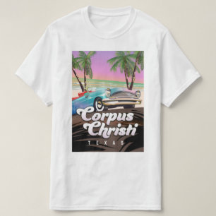 Camiseta cartel de vacaciones de Corpus Christi Texas