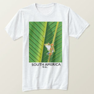 Camiseta Cartel de vacaciones de la rana arbórea de Sudamér