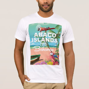 Camiseta cartel de vacaciones de las Islas Abaco