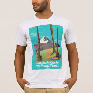 Camiseta Cartel de vacaciones del Bosque Nacional Wasatch-C