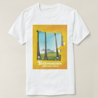 Camiseta Cartel de vacaciones del Parque Nacional Yellowsto