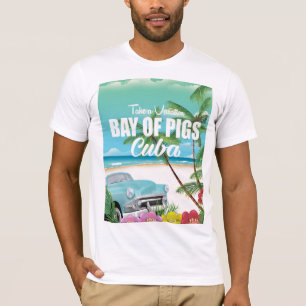 Camiseta Cartel de vacaciones en la playa Bahía de Cochinos