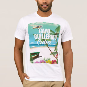Camiseta cartel de vacaciones en la playa de Cayo Guillermo