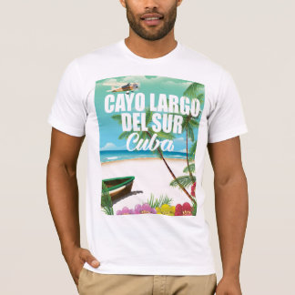 Camiseta cartel de vacaciones en la playa de Cayo Largo del