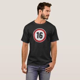 Camiseta Cartel de velocidad cumpleaños 16 