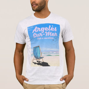 Camiseta cartel de viaje a argelès-sur-mer Francia