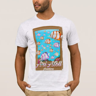 Camiseta Cartel de viaje a Ari Atoll Maldivas