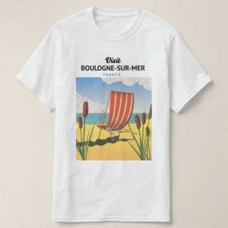 Camiseta Cartel de viaje a Boulogne-sur-Mer Francia
