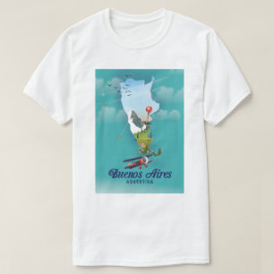 Camiseta Cartel de viaje a Buenos Aires, Argentina