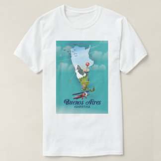 Camiseta Cartel de viaje a Buenos Aires, Argentina