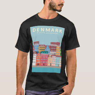 Camiseta Cartel de viaje a Dinamarca Nyhavn Copenhague