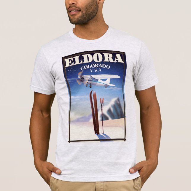 Camiseta Cartel de viaje a Eldora Colorado. (Anverso)