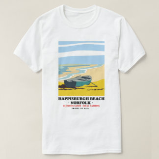 Camiseta Cartel de viaje a Happisburgh Beach Norfolk