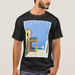 Camiseta Cartel de viaje a la isla de Hydra, Grecia 1956