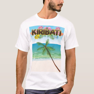 Camiseta cartel de viaje a la isla de Kiribati