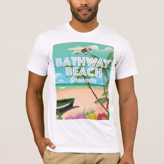 Camiseta Cartel de viaje a la playa Bathway de Granada