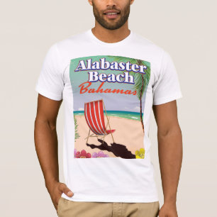Camiseta Cartel de viaje a la playa de alabastro Bahamas