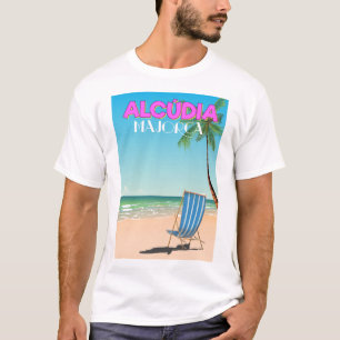 Camiseta Cartel de viaje a la playa de Alcúdia Mallorca