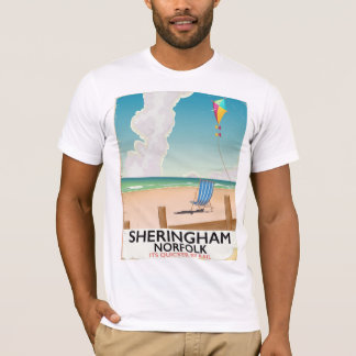 Camiseta Cartel de viaje a la playa de Sheringham Norfolk