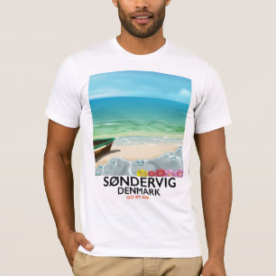 Camiseta Cartel de viaje a la playa de Søndervig Dinamarca