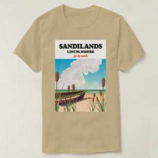 Camiseta Cartel de viaje a la playa Sandilands Lincolnshire