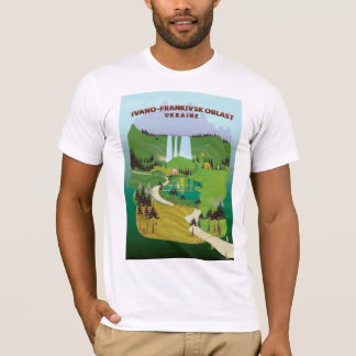 Camiseta Cartel de viaje a la región de Ivano-Frankivsk Ucr