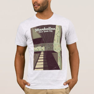 Camiseta Cartel de viaje a Manhattan Nueva York.