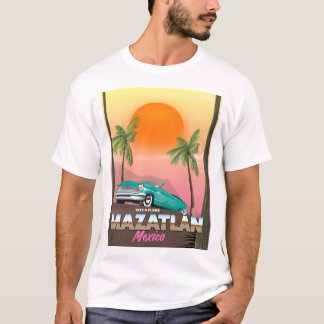 Camiseta Cartel de viaje a Mazatlán México