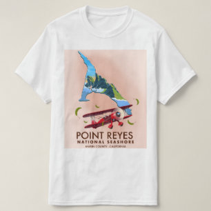 Camiseta cartel de viaje a point reyes national seashore.