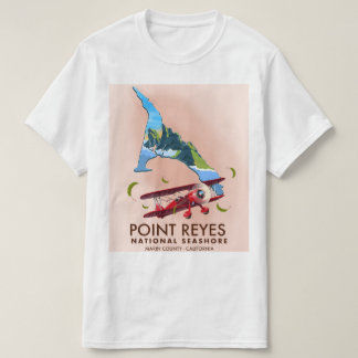 Camiseta cartel de viaje a point reyes national seashore.