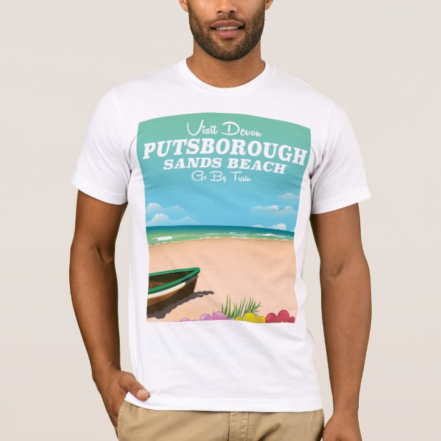 Camiseta Cartel de viaje a Putsborough Sands Beach Devon (Anverso)