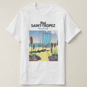Camiseta Cartel de viaje a Saint-Tropez Francia 