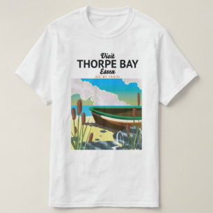 Camiseta Cartel de viaje a Thorpe bay Essex junto al mar.