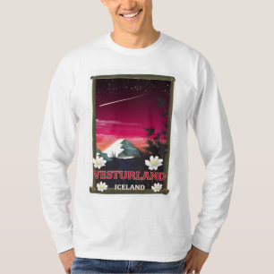 Camiseta cartel de viaje a Vesturland Islandia