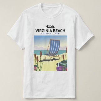 Camiseta Cartel de viaje a Virginia Beach Virginia EE. UU.