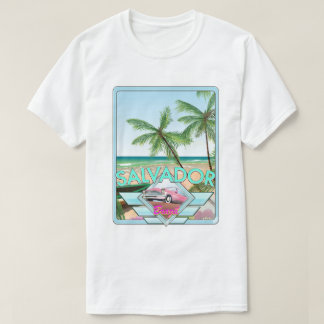 Camiseta Cartel de viaje al estilo de Salvador Brasil.